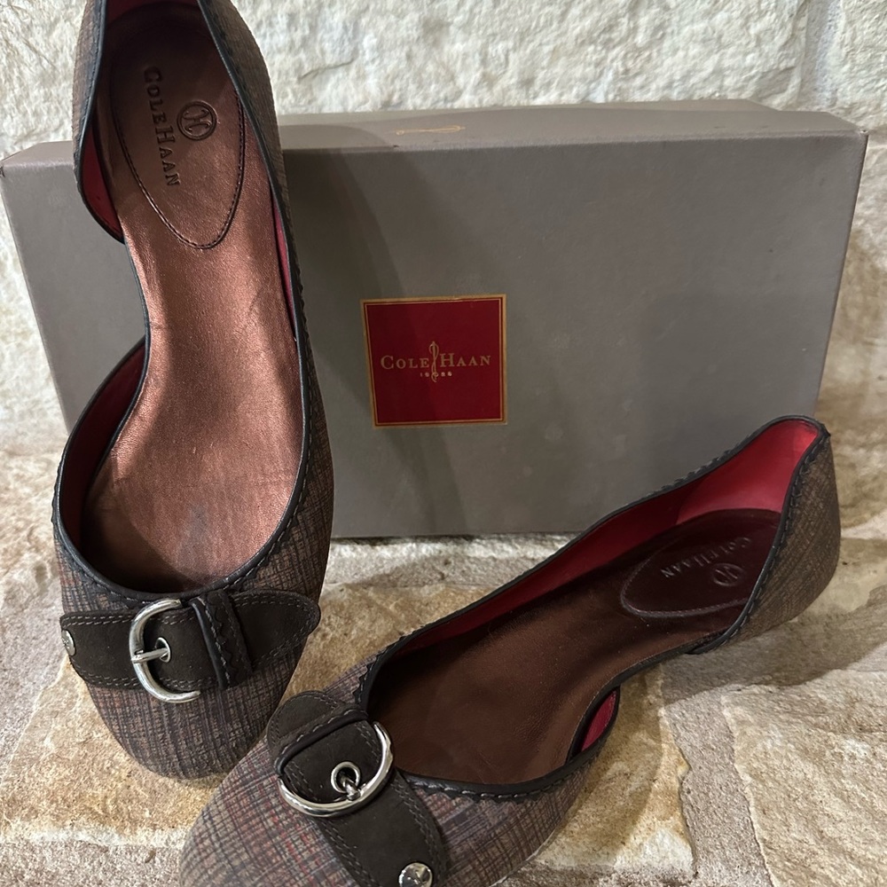 Cole Haan Women's Plaid Flats with Silver Accent